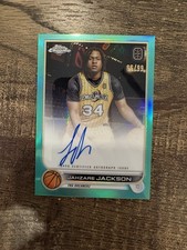 2022-23 Topps Chrome OTE Jahzare Jackson Aqua Auto Refractor SP /99