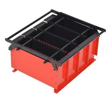 Paper Log Briquette Maker Steel 38x31x18cm Black and Red Fireplace Tool vidaXL