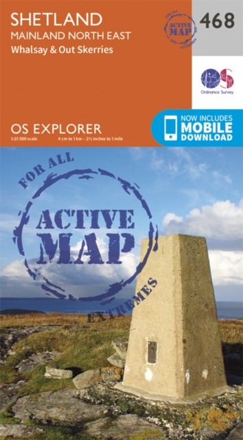 Shetland  Mainland North East Map  Weatherproof  Whalsay   by Ordnance Survey