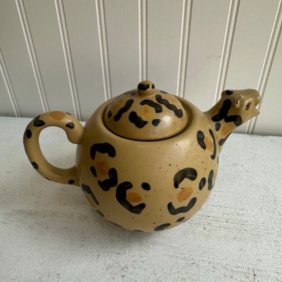 Urban Outfitters Leopard Teapot Animal Print Ceramic Jungle Boho