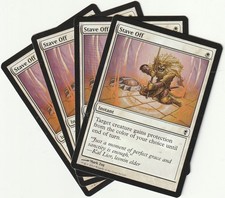 ✪ 4 MAGIC The Gathering STAVE OFF White Instant PLAYSET CNS/EN NM/EX