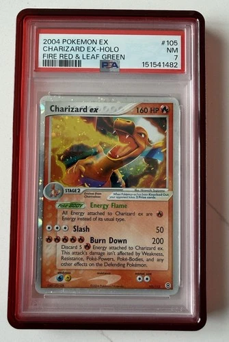 2004 Charizard ex 105/112 FireRed & LeafGreen Holo EX PSA 7
