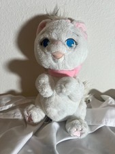 Disney Babies Disney Plush Marie Aristocats Kitty Cat White Pink EUC 11" Baby