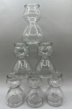 Quaffers Set of 6 Glass Double Layered Bomb Shot Barbell Glasses Made in USA