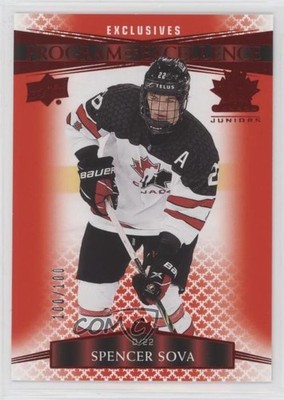 2022 Team Canada Juniors Program of Excellence UD Exclusives Spencer Sova z6b