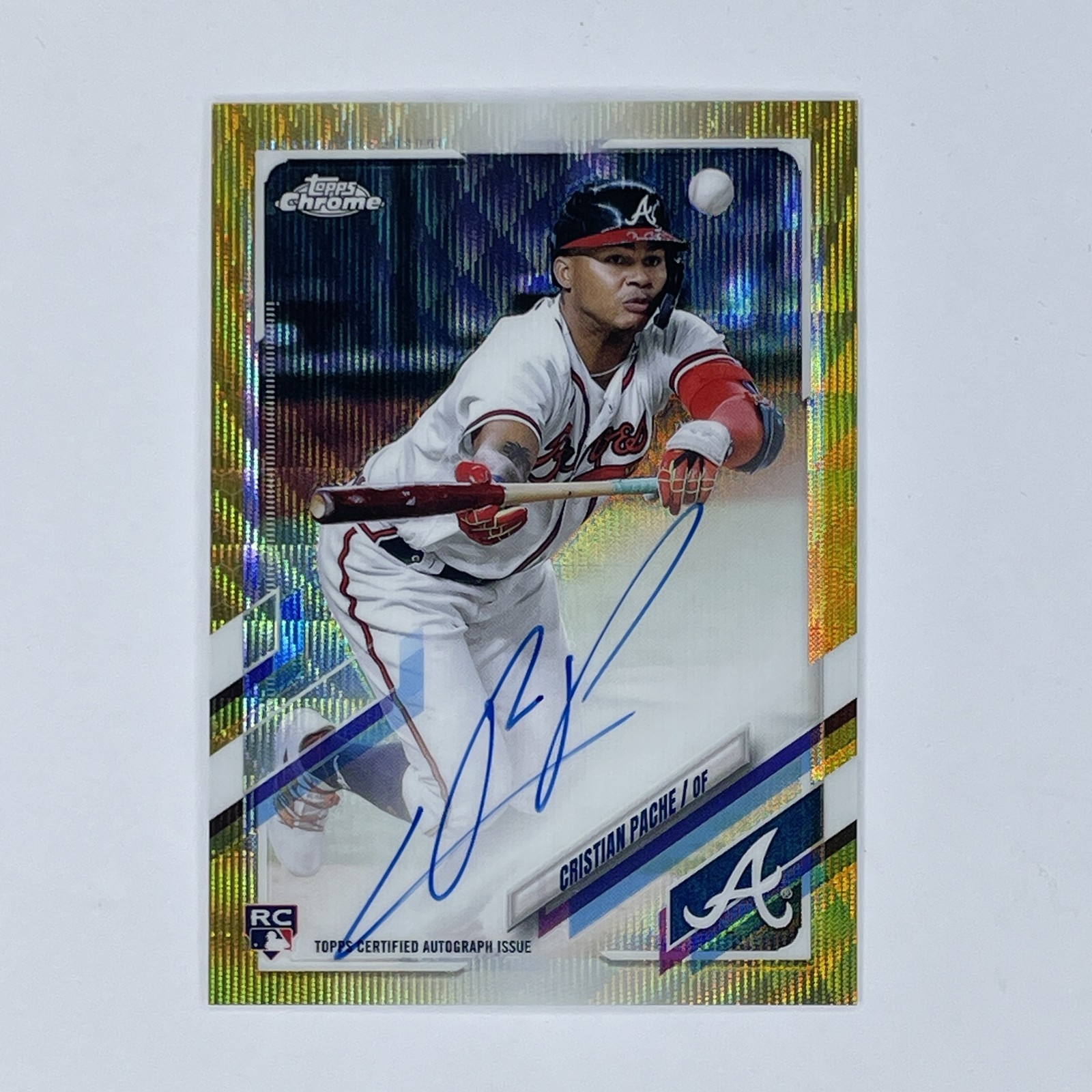 2021 Topps Chrome Rookie Autograph Gold Wave Refractor Cristian Pache /50 #RA-CP