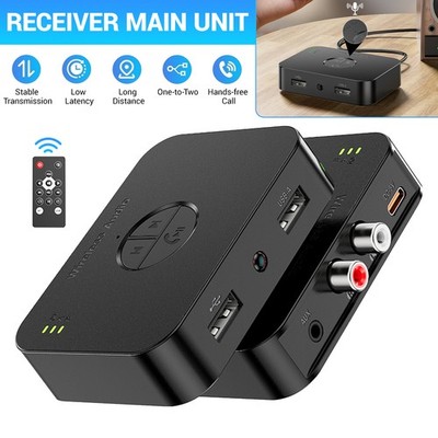 Bluetooth 6.0 Home Stereo Audio Receiver AUX USB Optical HD Music to RCA Adapter