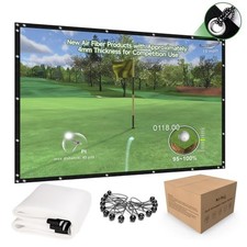Golf Simulator Impact Screen Professional 3D Air Mesh Screen for Home/Indoor ...