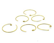 30 Pcs 30mm Ear Wire Components 18k Gold Plated Earring Findings