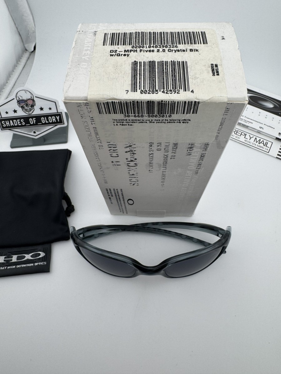 Oakley Fives 2.0 Sunglasses Crystal Black/grey for sale online | eBay