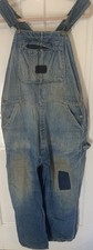 VTG 50'S WASHINGTON DEE CEE SANFORIZED OVERALLS WORN LOW BACK WORK DENIM