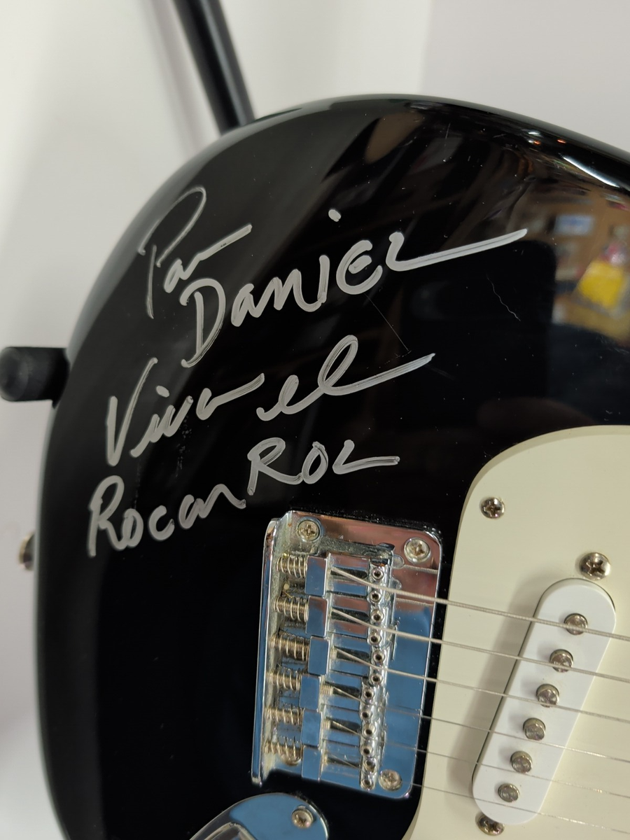 Fender Squier Mini Strat Black Electric Guitar Signed Autographed