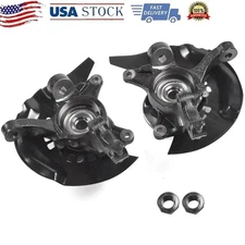 Pair Front Steering Knuckles+Wheel Hub Bearings for Toyota Camry 2004 2005 2006