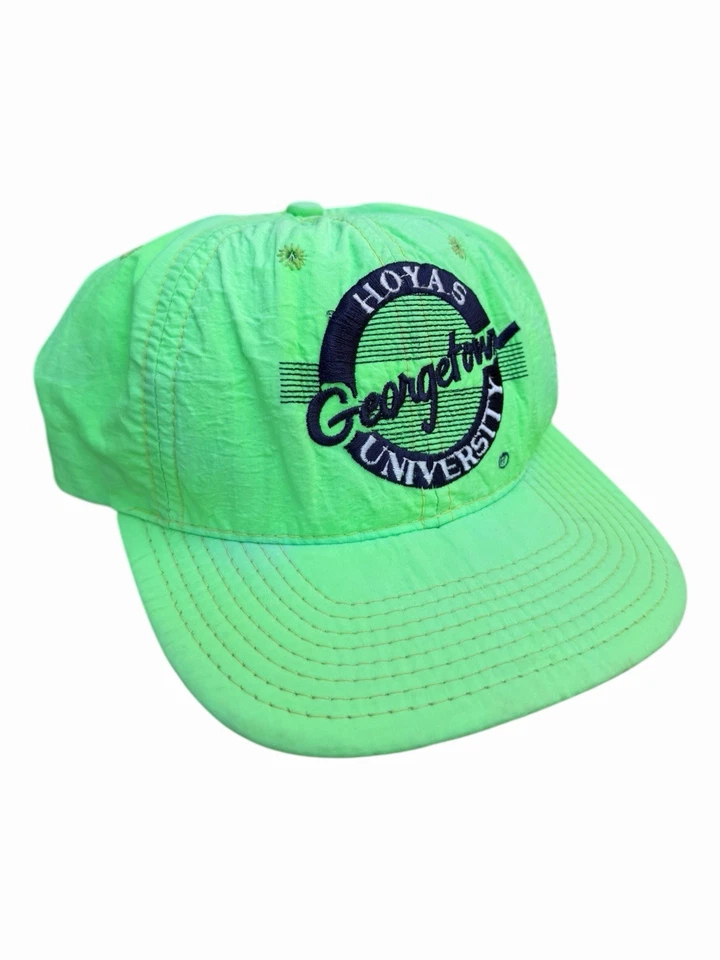De colección Georgetown University NCAA The Game Neón Snapback Sombrero - De Colección Años 90 Raro Foto 3 de 4