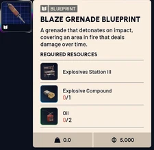 ARC Raiders Blaze Grenade Blueprint