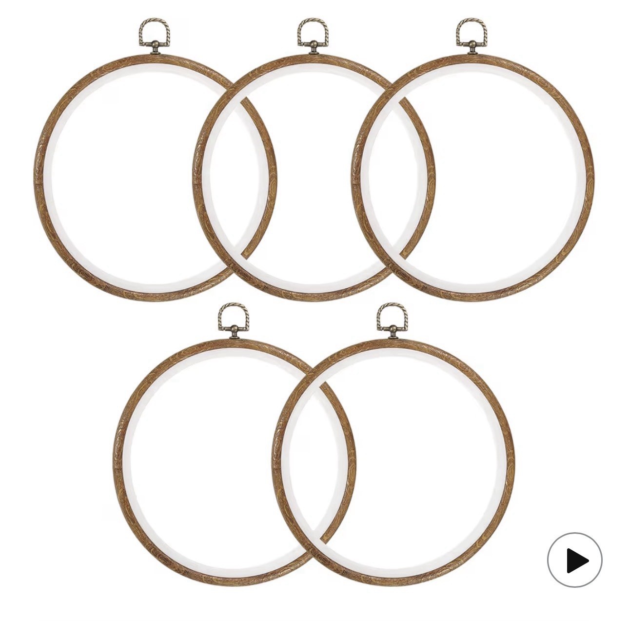 Hoop Frame 8" Round Imitated Wood Circle Cross-stitch Ring
