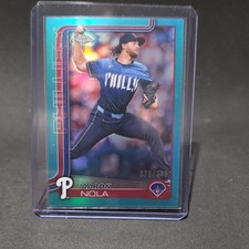 Topps 2025 Chrome Aaron Nola Phillies #286 Teal Refractor Serial #/299