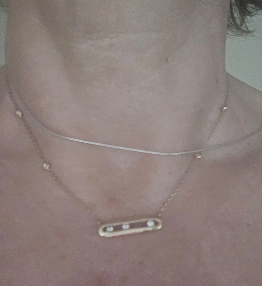 Messika Style Collier Rotgold 750 mit Diamanten  UNIKAT  - Bild 3 von 4