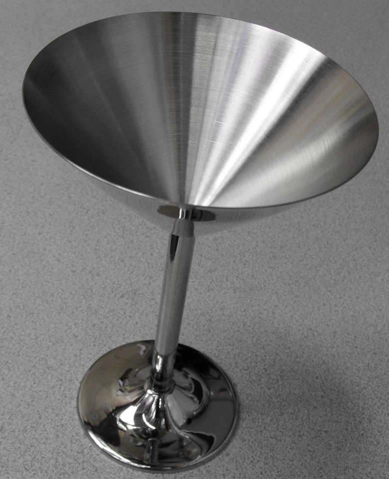 7oz. Stainless Steel Crisp Martini Glass