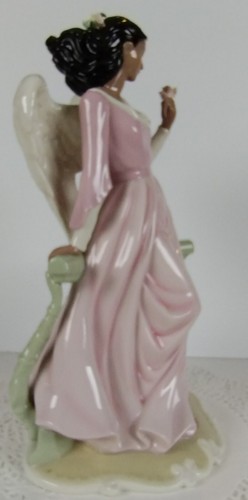 Vintage Porzellan Engel Figur mit Rose - Bild 11 von 15