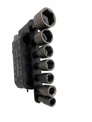 14 pz. Set driver POWER NUT SAE & driver viti trapano elettrico metrico NUOVO - Foto 9 di 9