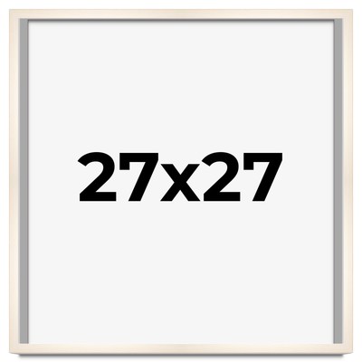 27x27 Shadow Box Cream of Wheat White Washed Display Frame | 0.875 Inches Deep S