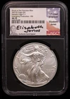 2021 S EMERGENCY PRODUCTION EAGLE NGC MS-70 1st DAY ISSUE ELIZABETH JONES SIGNED