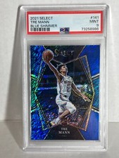 TRE MANN 2022 PANINI PRIZM BLUE SHIMMER PARALLEL ROOKIE GRADED PSA 9 MINT