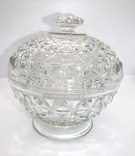 Wexford by Anchor Hocking Crystal Sugar/Candy Bowl with Lid