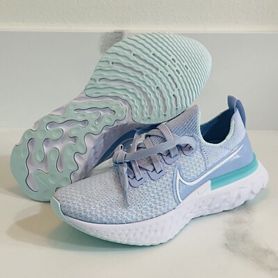 Nike Womens 5.5 React Infinity Run FK Grey Teal White Running CD4372-400