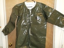 LAKELAND Green Collared Chemical Resistant Coveralls Size Medium 6EHW9 H1A