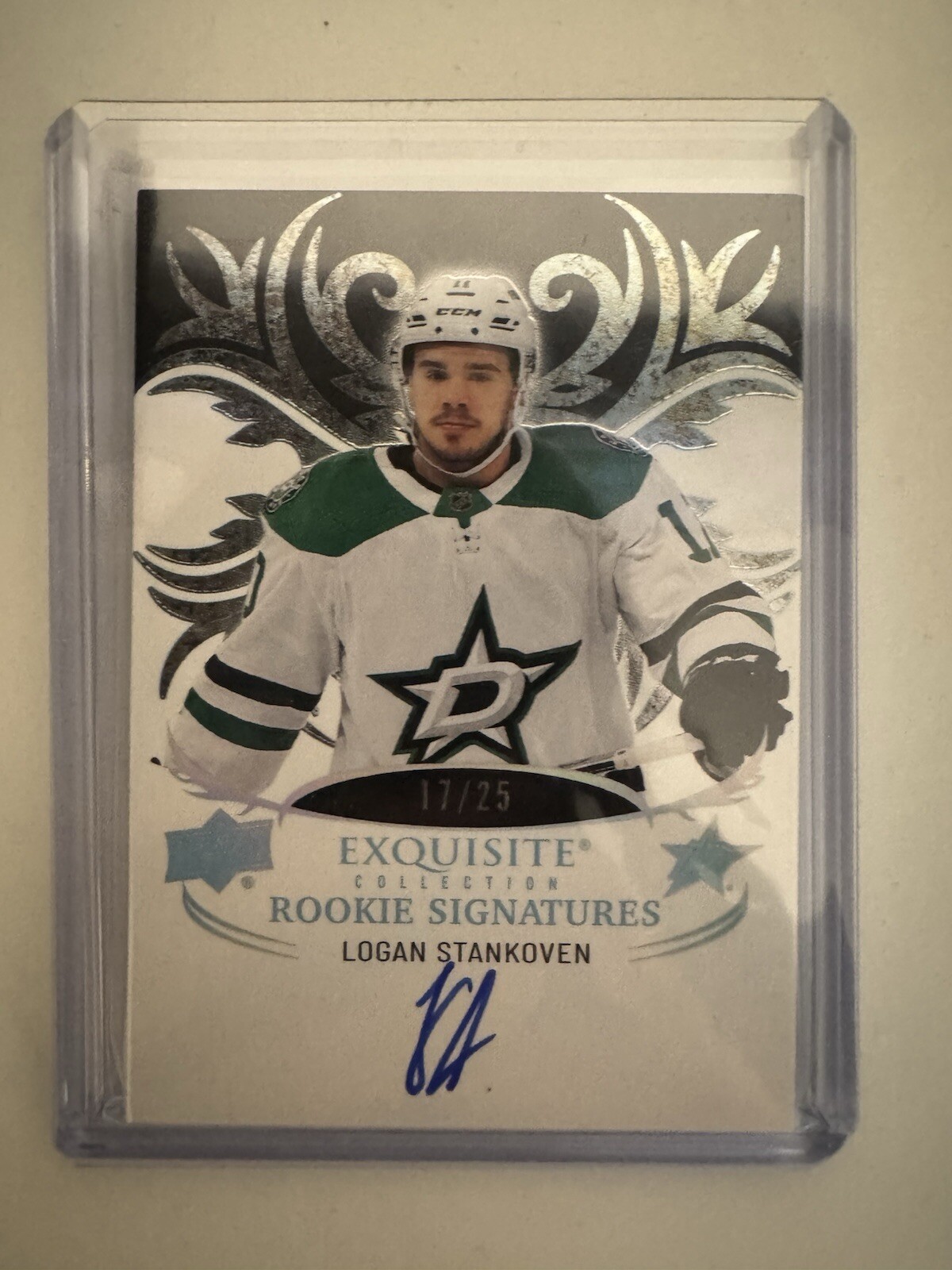 2024-25 UD Ice LOGAN STANKOVEN exquisite rookie signatures auto /25 MAKE OFFERS!