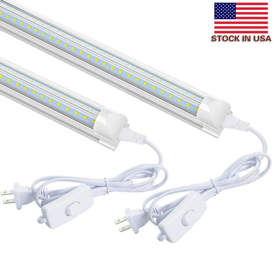 2FT 20W T8 LED Tube Light Fixtures 6000K V-Shaped Utility Cabinet LED Shop Light - Image 2 of 4