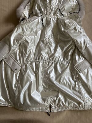 NWT Nicole Benisti Belleville Intarsia Reversible Fox Fur Parka