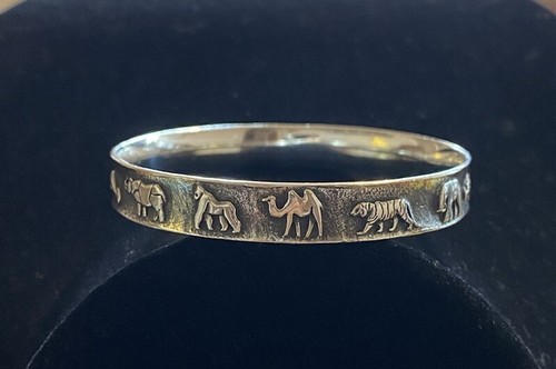 JAMES AVERY ZOO ANIMALS ENDANGERED BANGLE BRACELET STERLING MED 2-1/2” RETIRED - 第 9/18 張圖片