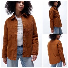 Nwt Pacsun Corduroy Shacket In Brown - M/l