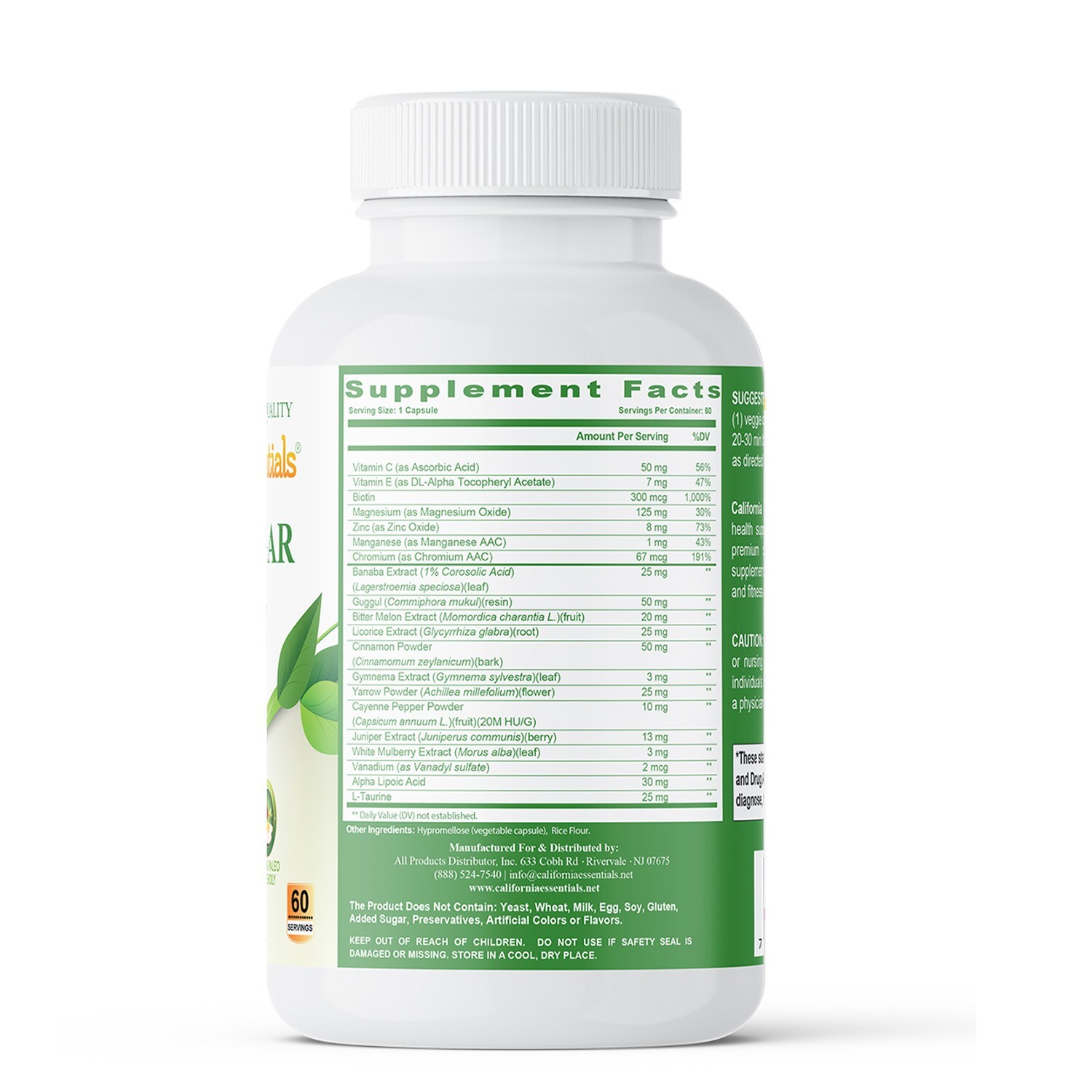 Metabolic Blood Sugar glucose Support weight management 60 Cap