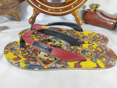 Dolce and Gabbana Thong Sandals Multicolor Sicilian China Size EU 41 US 11 - Picture 7 of 20