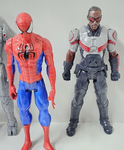 Marvel Action Figure Lot x6 Iron Man Black Panther Ultron Spider-Man Falcon - Picture 7 of 19