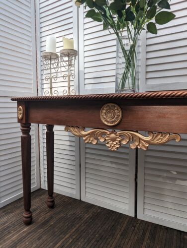 French style carved wooden console table distress finish, wooden. Many sizes. - Picture 3 of 7