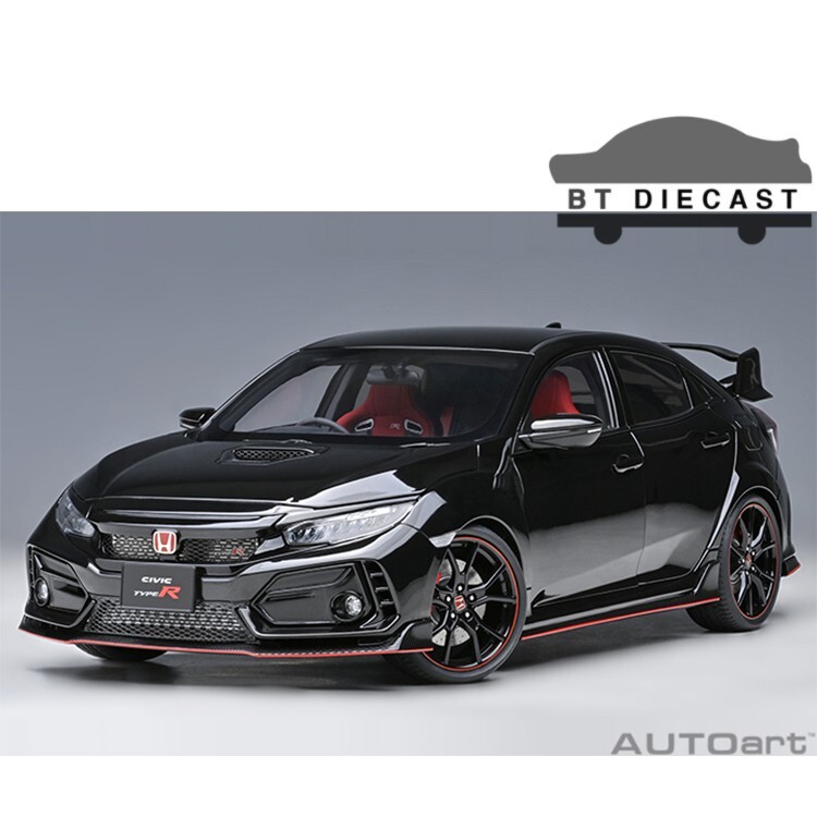 AUTOart 2021 HONDA CIVIC TYPE R FK8 1/18 CRYSTAL BLACK PEARL AUTOart 2021 HONDA CIVIC TYPE R FK8 1/18 CRYSTAL BLACK PEARL