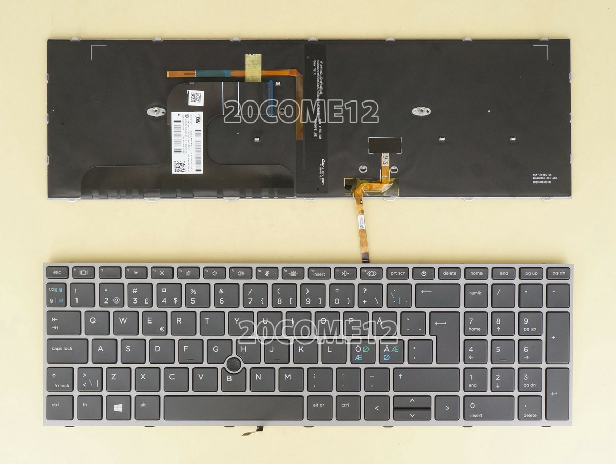 New For HP ZBook Fury 17.3 inch 17 G8 Keyboard Nordic ND Backlit