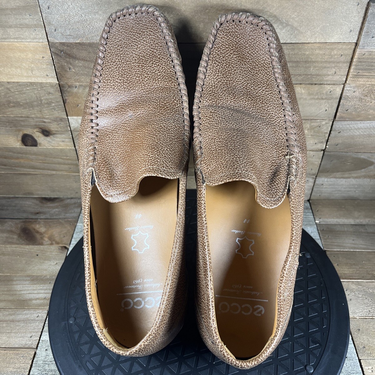 Ecco Men\'s Slip On Leather Loafer Brown EU 44 / US Size 10 - 10.5 ECCO Helsinki 2.0 Apron Toe Slip On Loafer (Men) - Cognac  main image 2