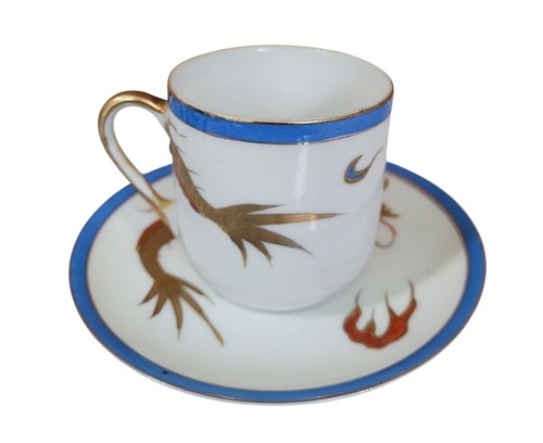 Vintage Japanese Dragonware Demitasse Cup & Saucer Set Hand-Painted Porcelain 2 - Picture 2 of 10
