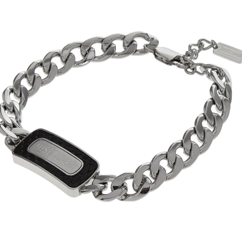 JUST CAVALLI MENS STAINLESS STEEL BRACELET BOXED RRP £85  