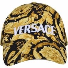 Versace Golden Barocco Men's Baseball Cap, Black/Gold SZ 59