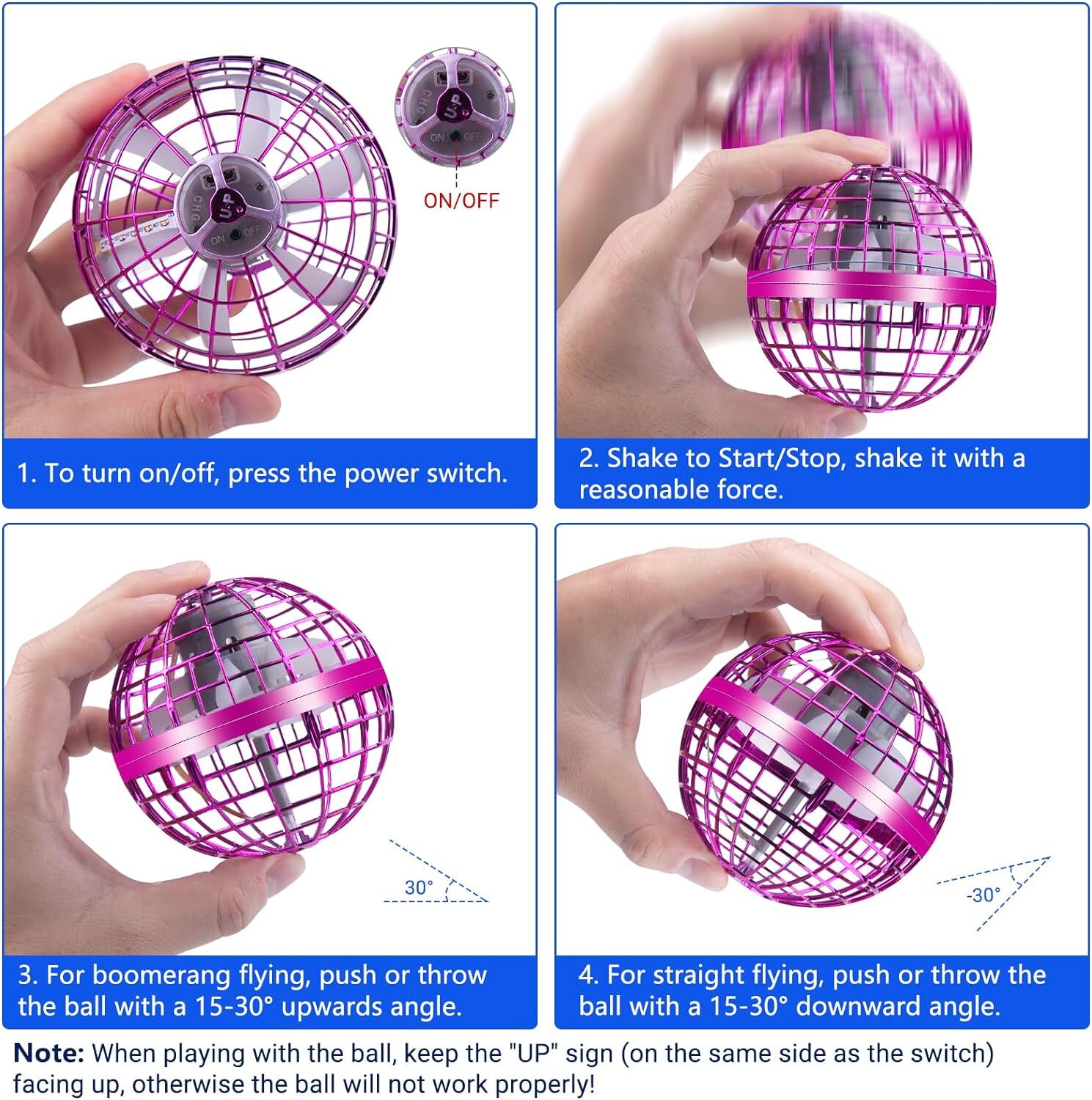 Cosmic Ball 2025 Galaxy Ball Flying Orb Ball Toys LED Light Spinner Cosmic Ball | eBay
