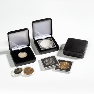 3 Lighthouse Nobile-30 Single US Quarter Leatherette Coin Presentation Boxes box