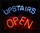 New Upstairs open Beer Bar Neon Light Sign 24"x20"