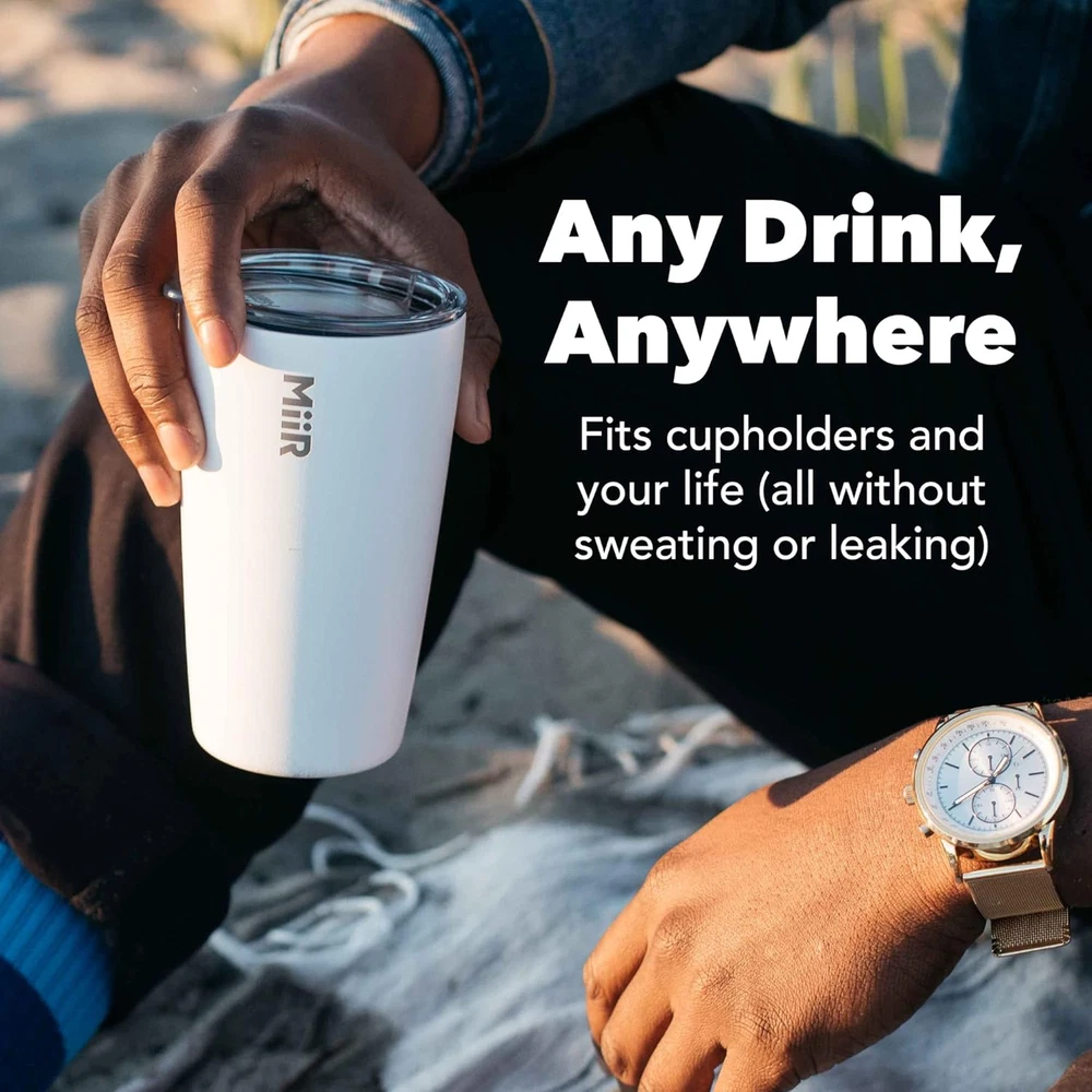 Tumbler, 12Oz Insulated Stainless Steel with Press Fit Slide Lid – Splash Proof